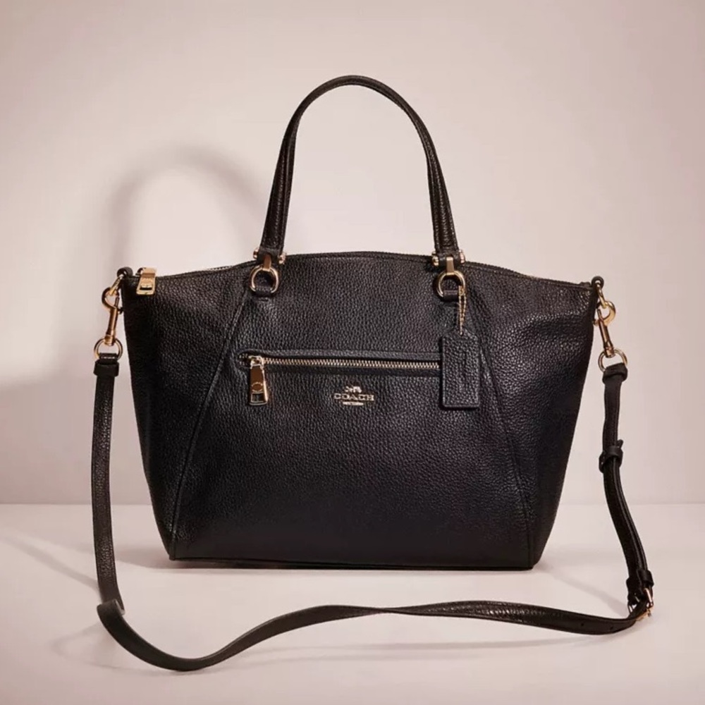 Coach Prairie Satchel, Black/Gold